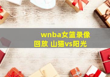 wnba女篮录像回放 山猫vs阳光